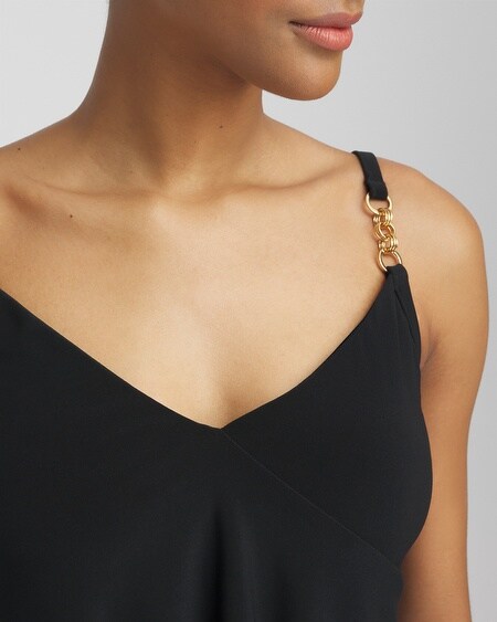 Shop Chico's Magicsuit Chain Link Eliza Tankini Top In Black Size 8 |