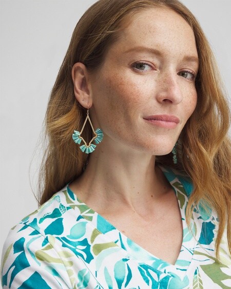Shop Chico's No Droop Beaded Drop Earrings |  In Turquoise