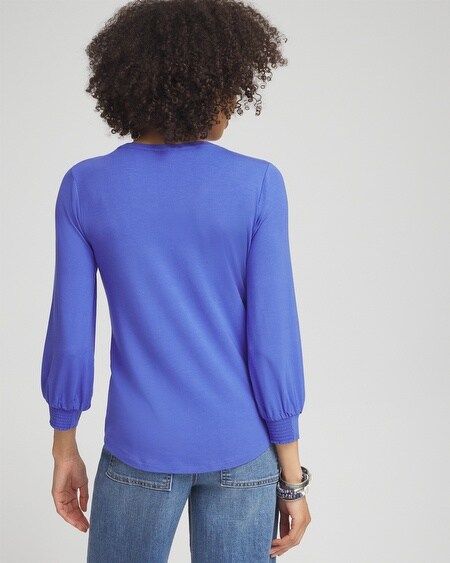 Shop Chico's Touch Of Cool Smock Sleeve Tee In Purple Nightshade Size 0/2 |