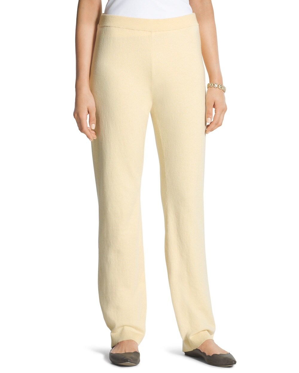 Zenergy Cotton Cashmere Pants in Seawhip Yellow