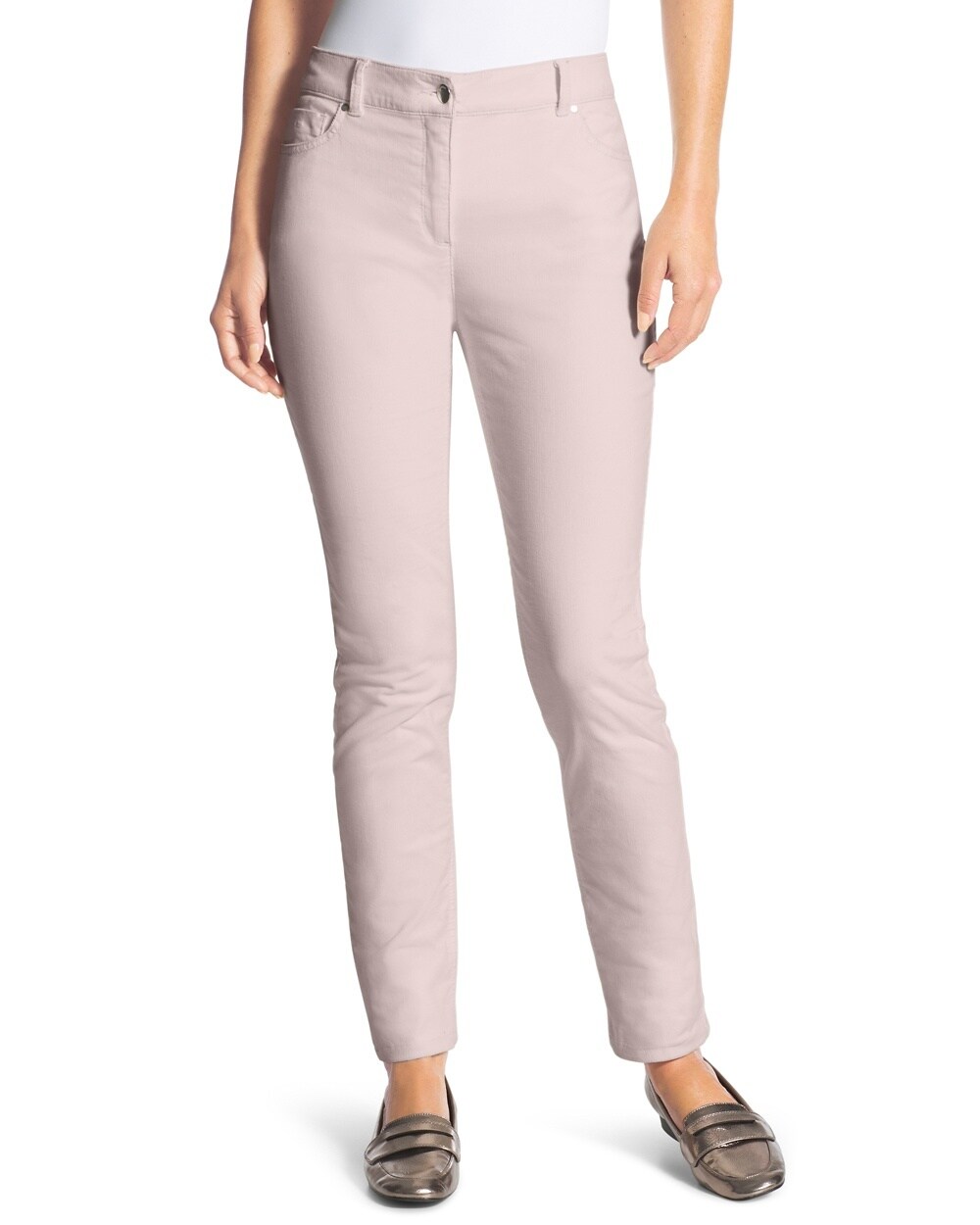 Slim Corduroy Pants in Soft Orchid