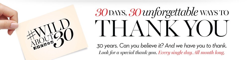 30 Days, 30 unforgettable ways to thanks you