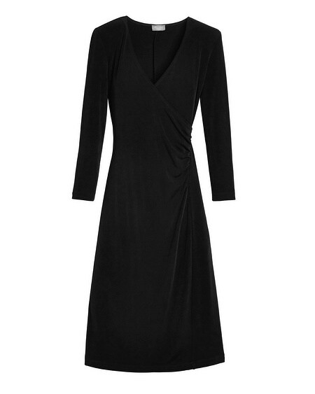 Travelers Classic Rosemary Wrap Dress In Black - Chico's