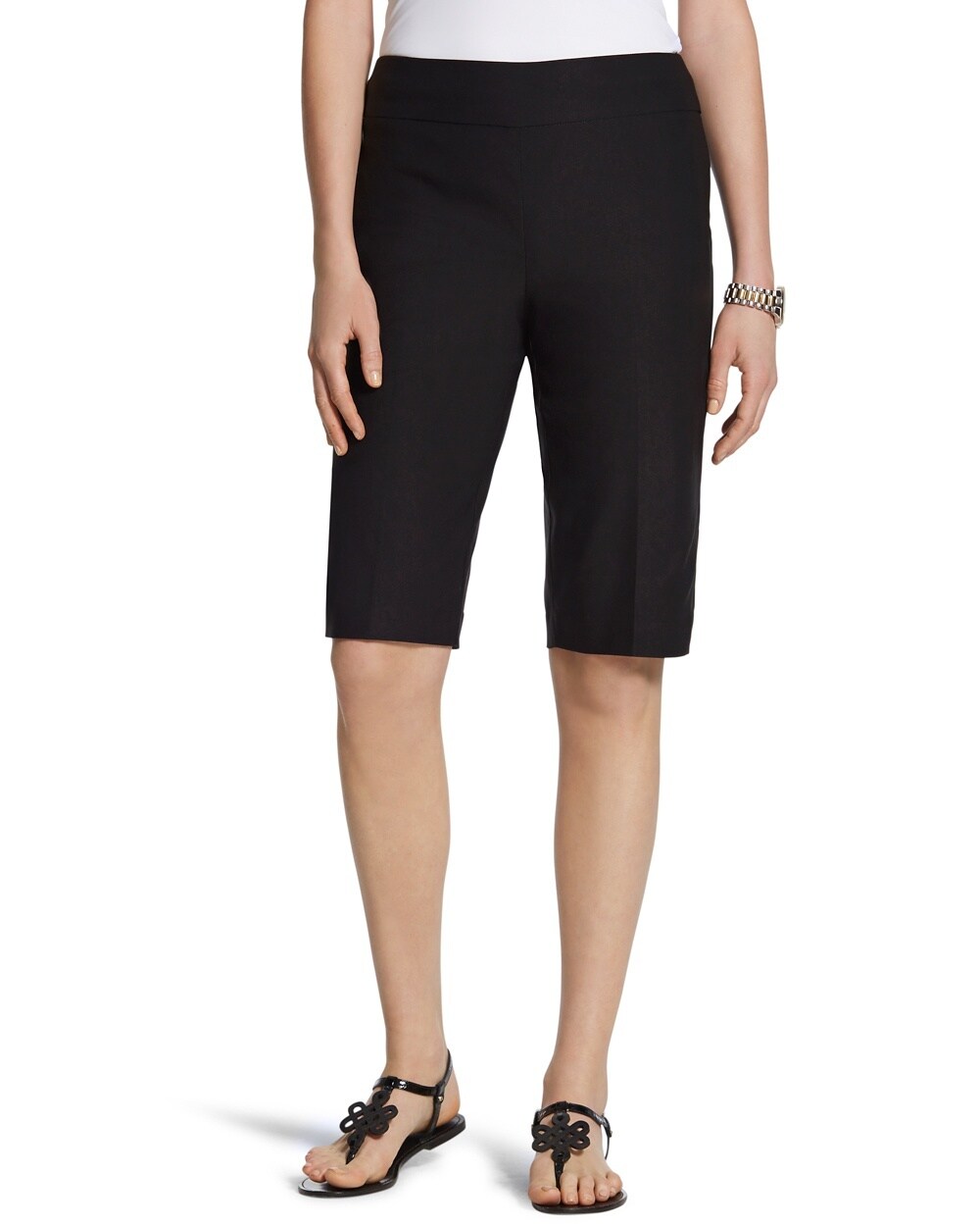 So Slimming Brigitte Shorts in Black -11 Inch Inseam
