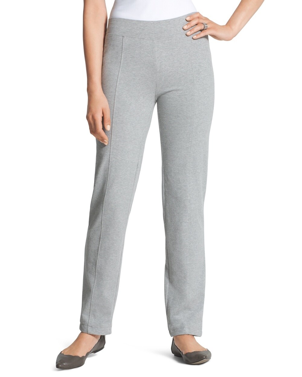 Zenergy Knit Collection Cozy Jersey Pants in Grey