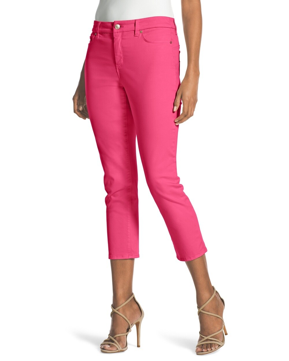 So Lifting Crop Jeans in Raspberry