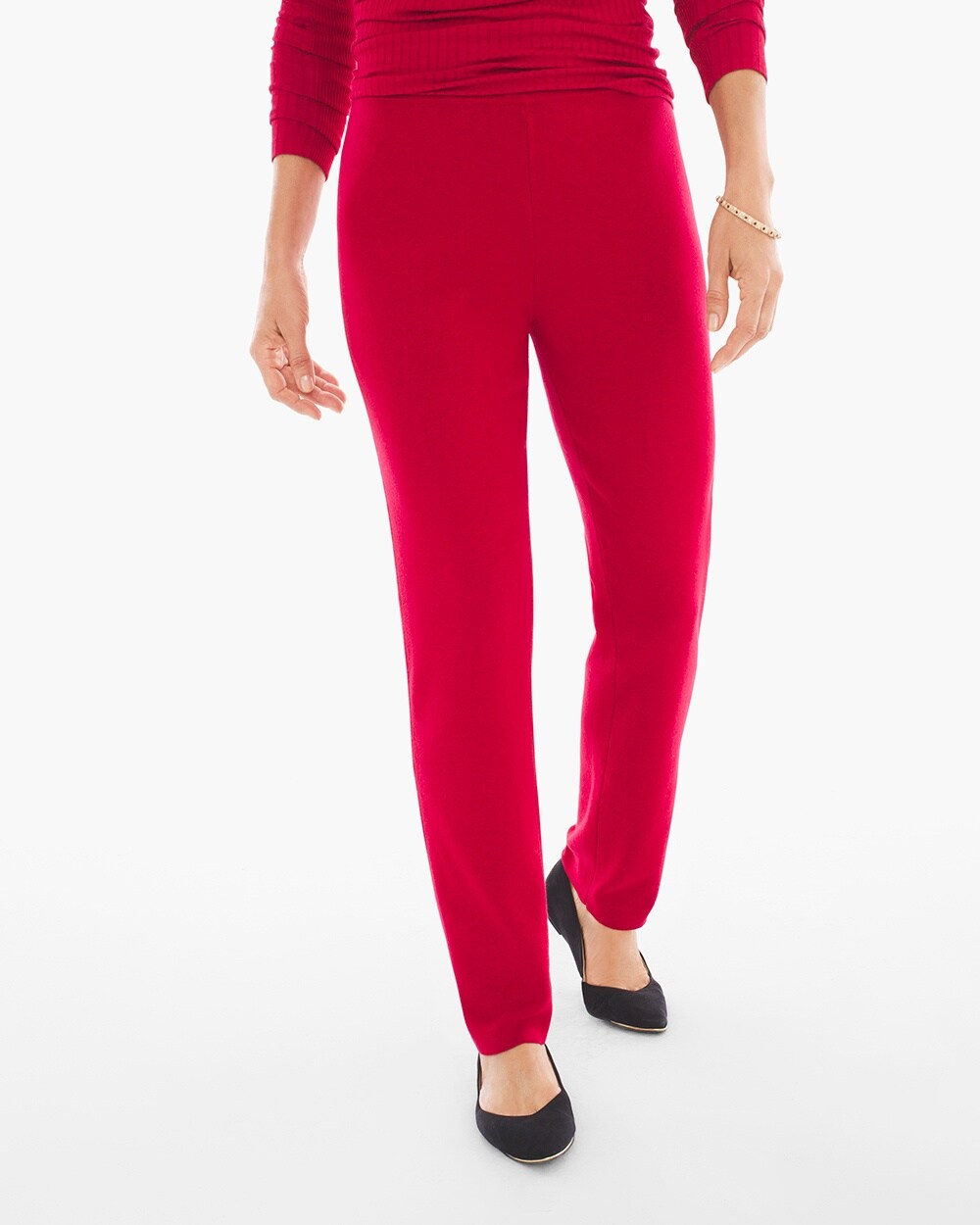 Zenergy Cotton Cashmere Ribbed Pants in Renaissance Red