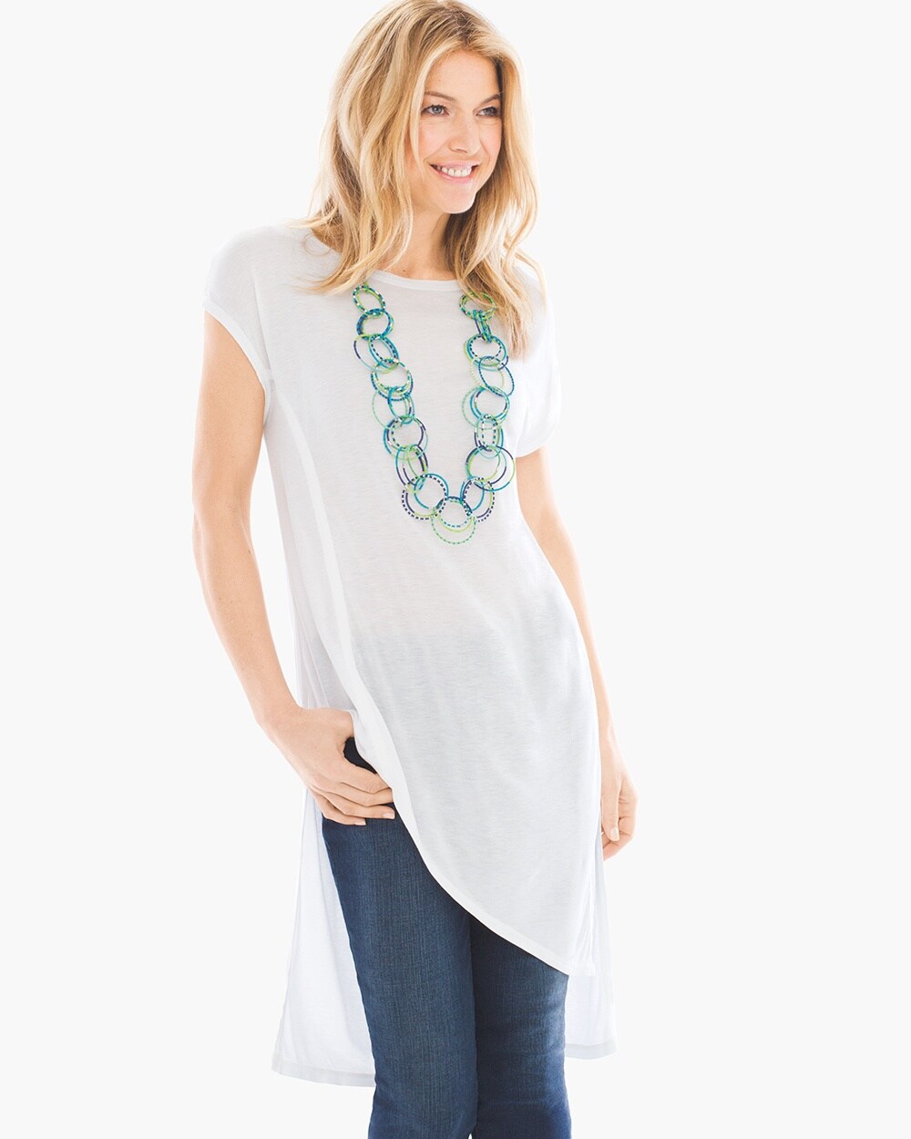 Short Sleeve Tunic in Alabaster