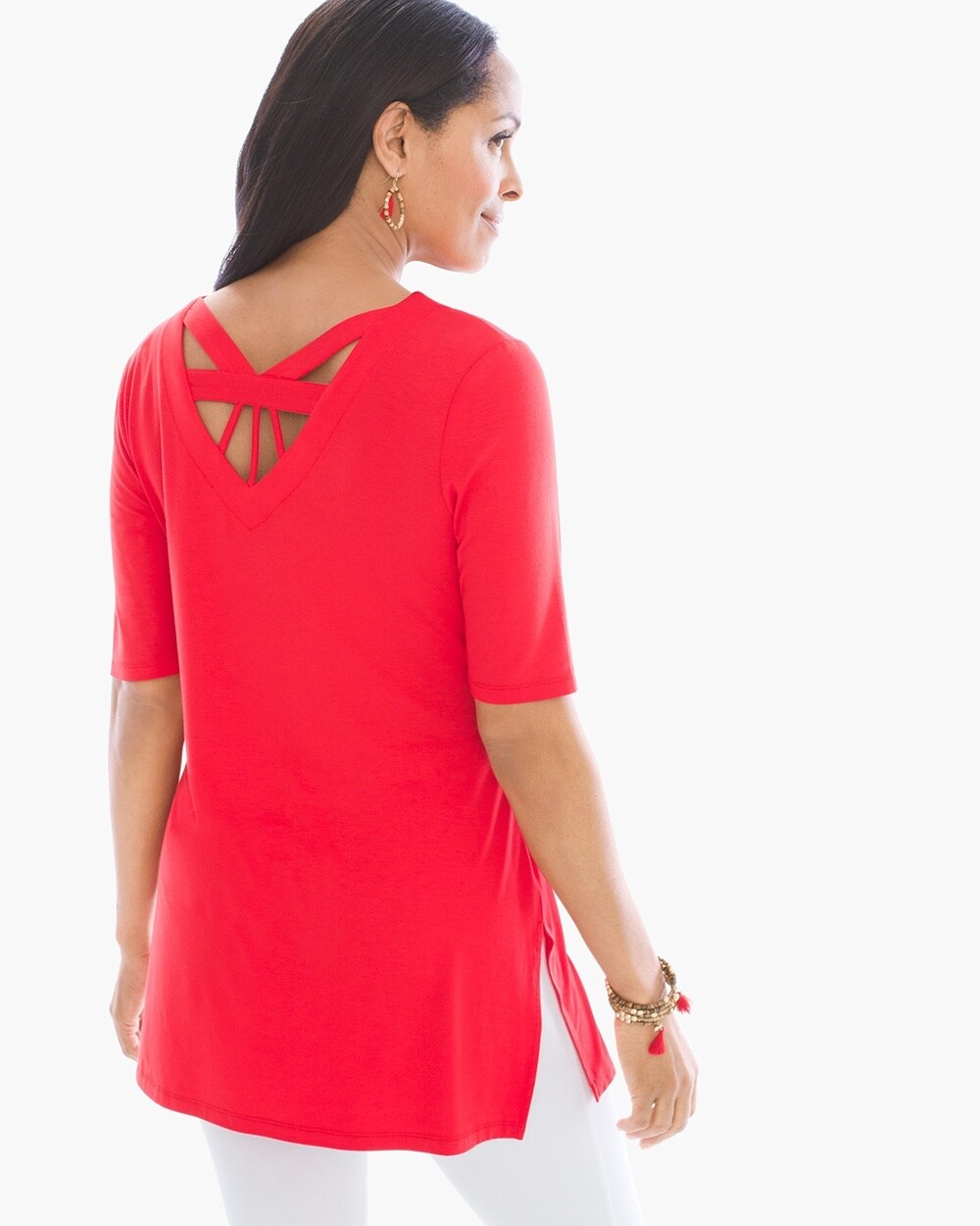 Zenergy Back-Detail Tunic in Runaway Red