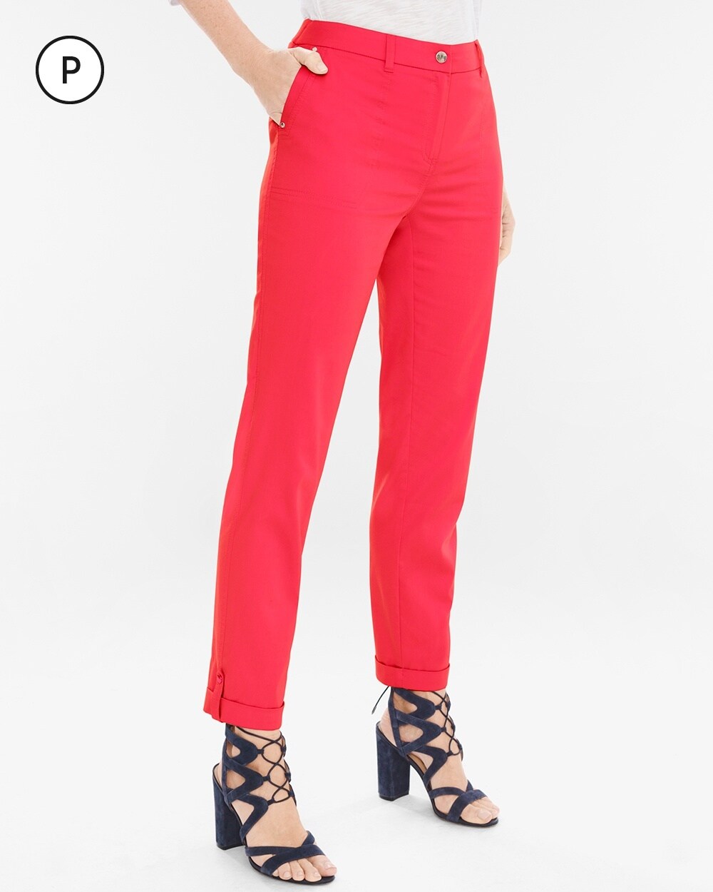 Comfort Waist Petite Luxe Utility Ankle Pants