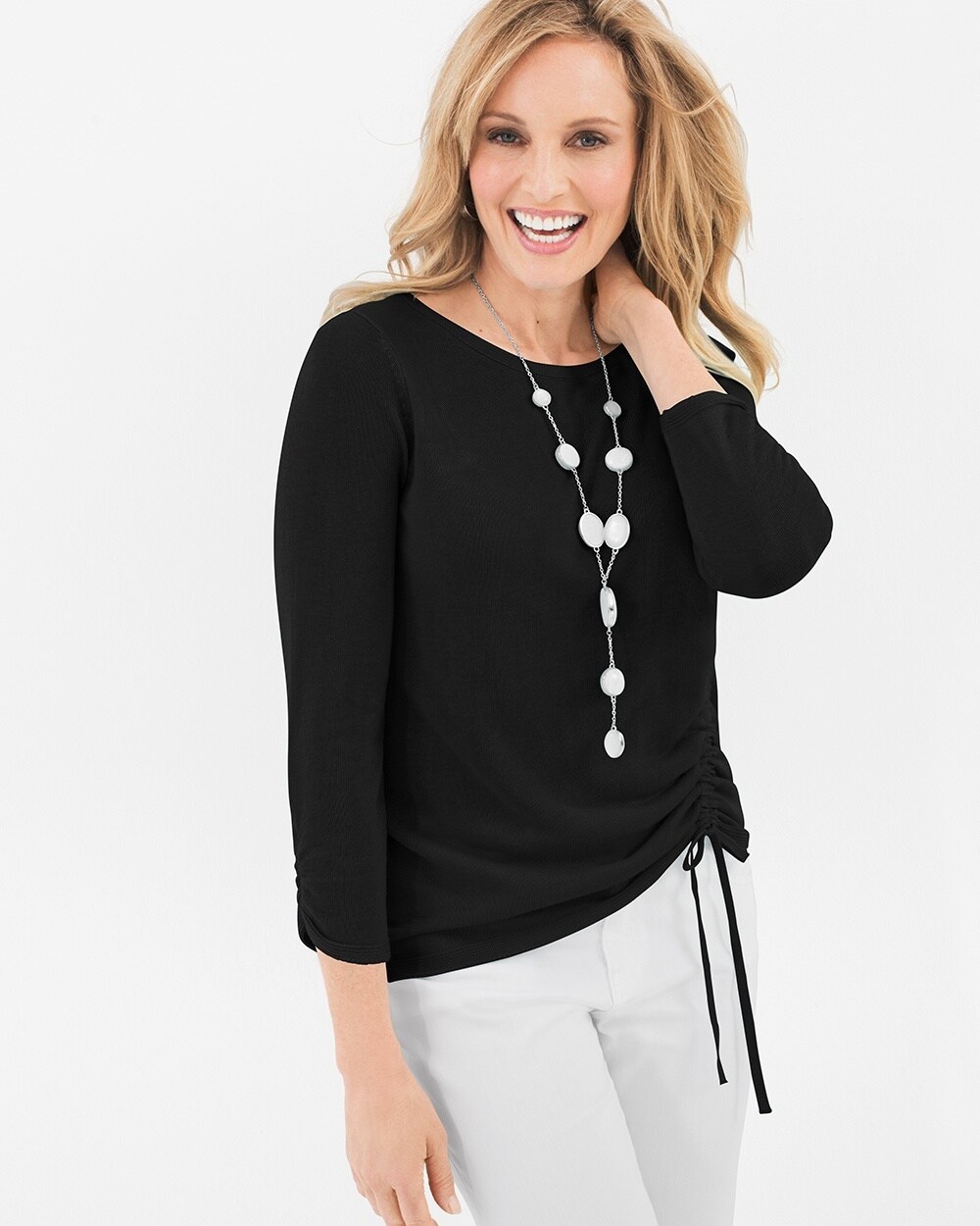 Side-Ruched Pullover