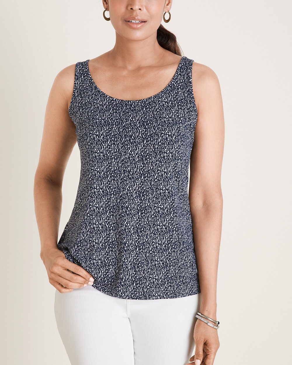 Touch of Cool Geometric-Print Tank