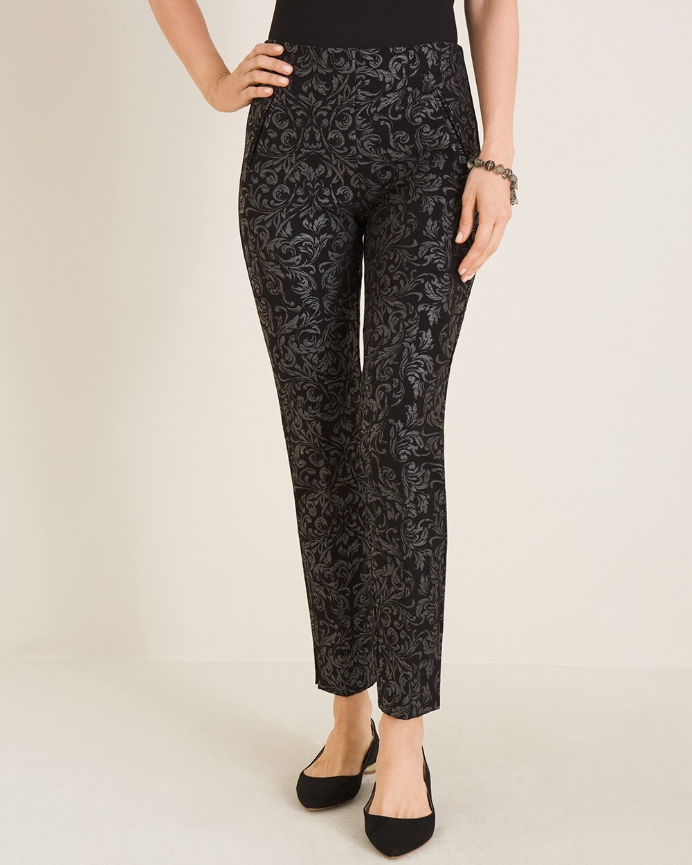 Juliet Scroll-Print Ankle Pants - Chico's