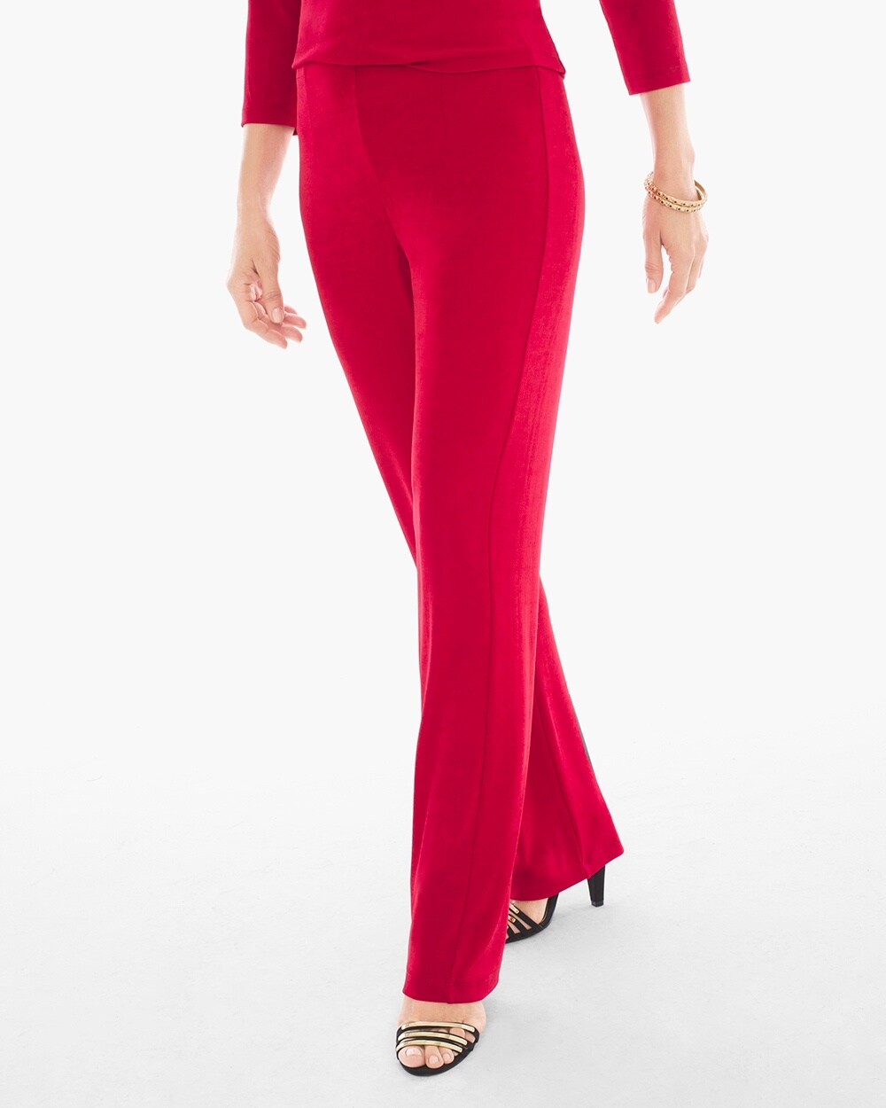 Travelers Classic No Tummy Pants in Sultry Red
