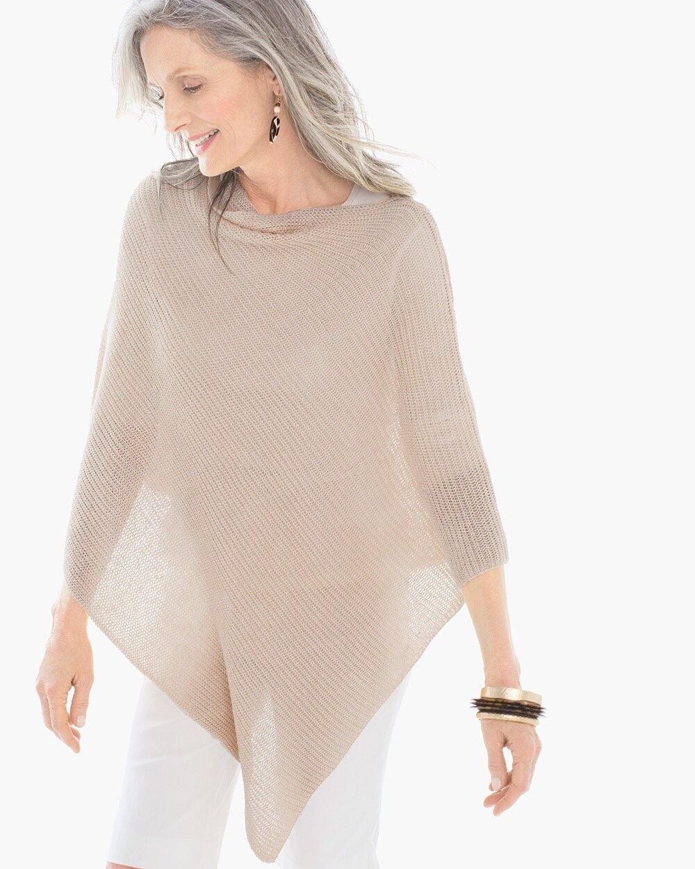 Sutton Poncho in Feather Tan