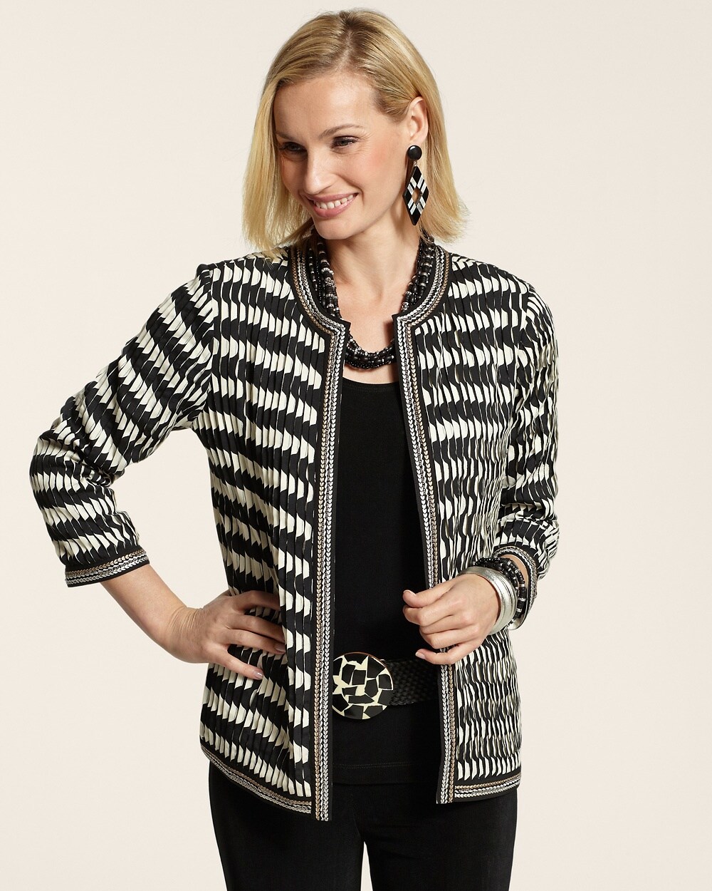 Pleated Darby Jacket - Chicos