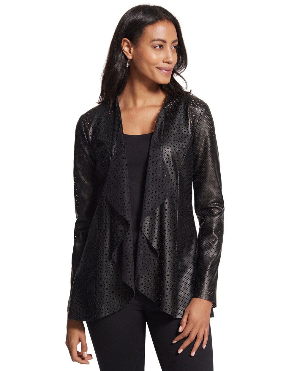 Cutout Faux Leather Jacket - Chico's
