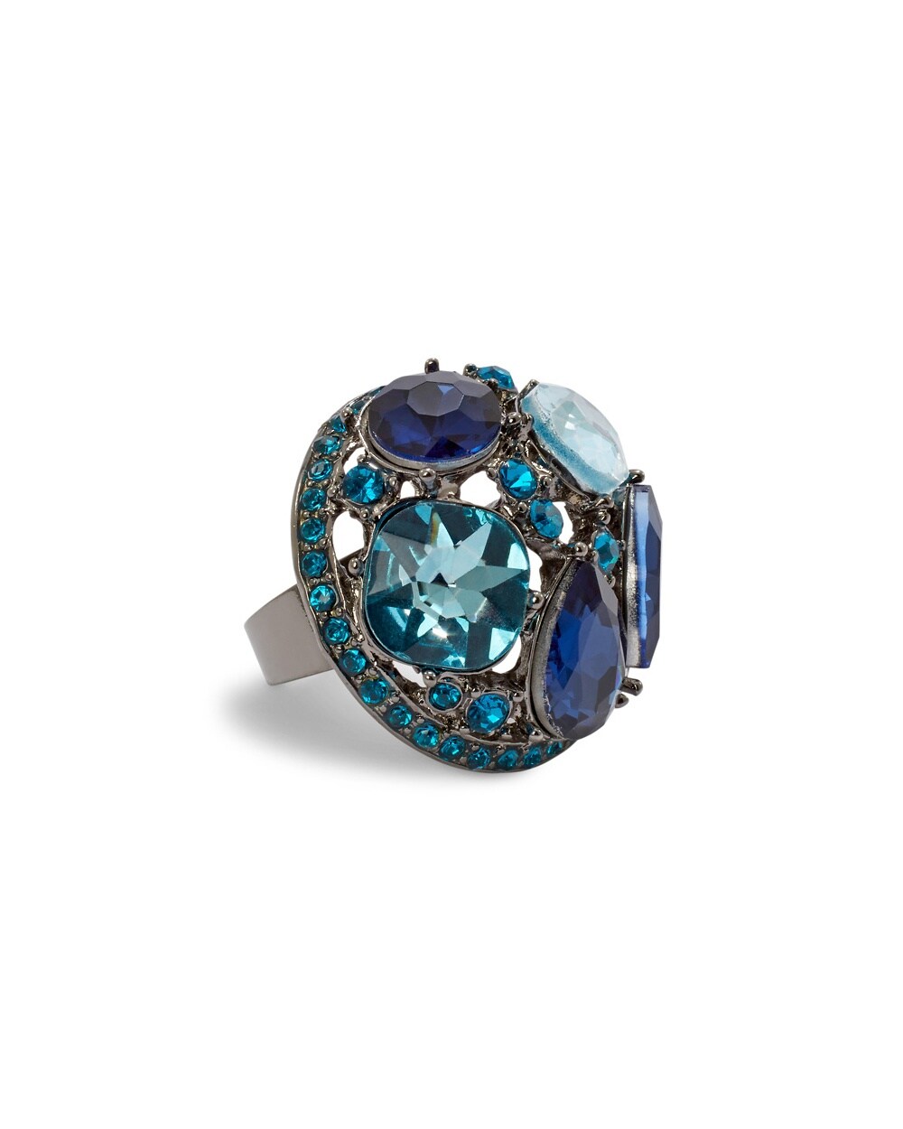 Laurie Blue Cluster Ring