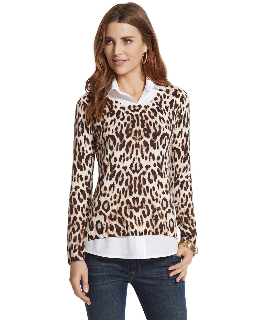 Braylynn Leopard Pullover Sweater