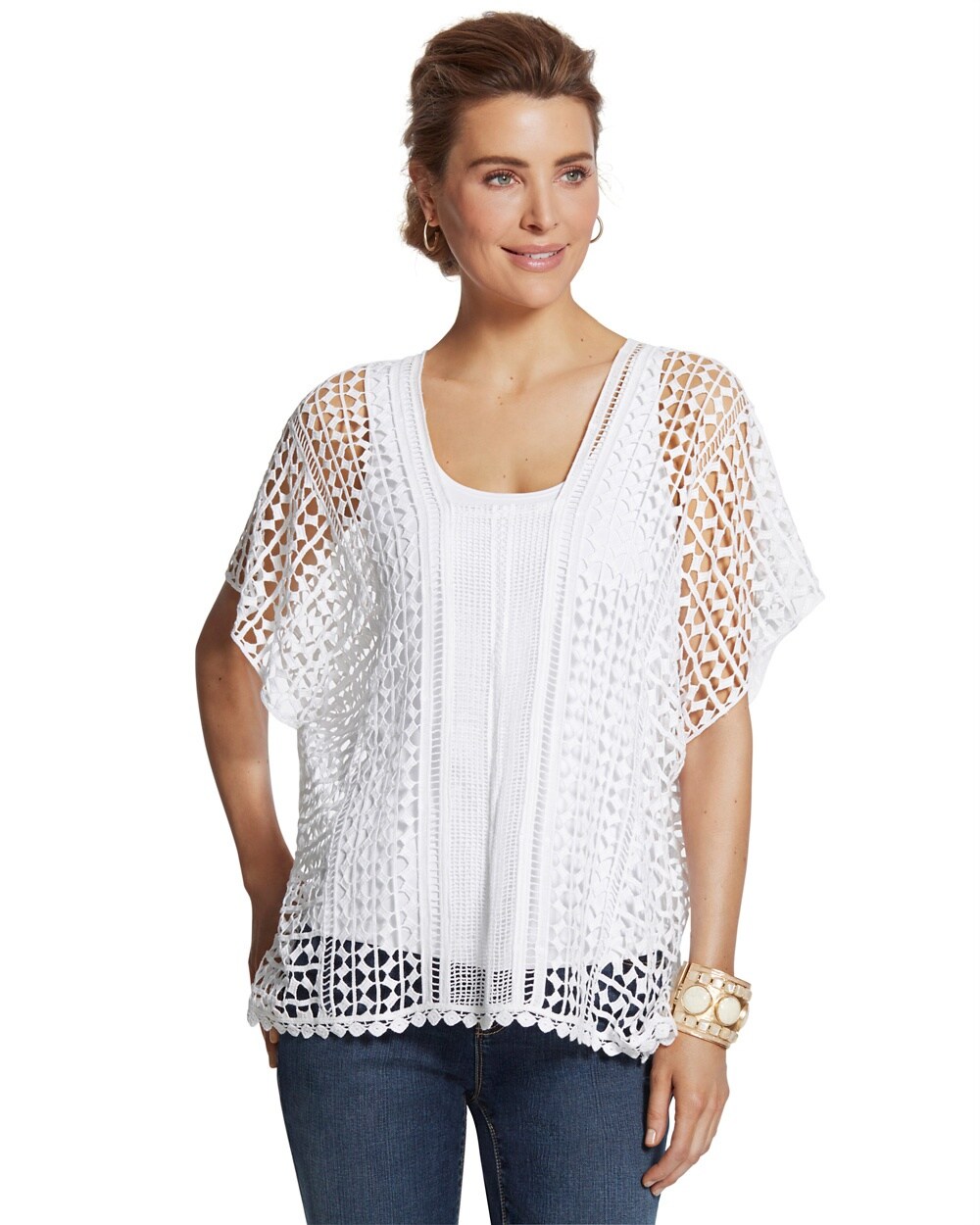 Alex Crocheted Poncho - Women's New Clothing - Tops, Bottoms ...