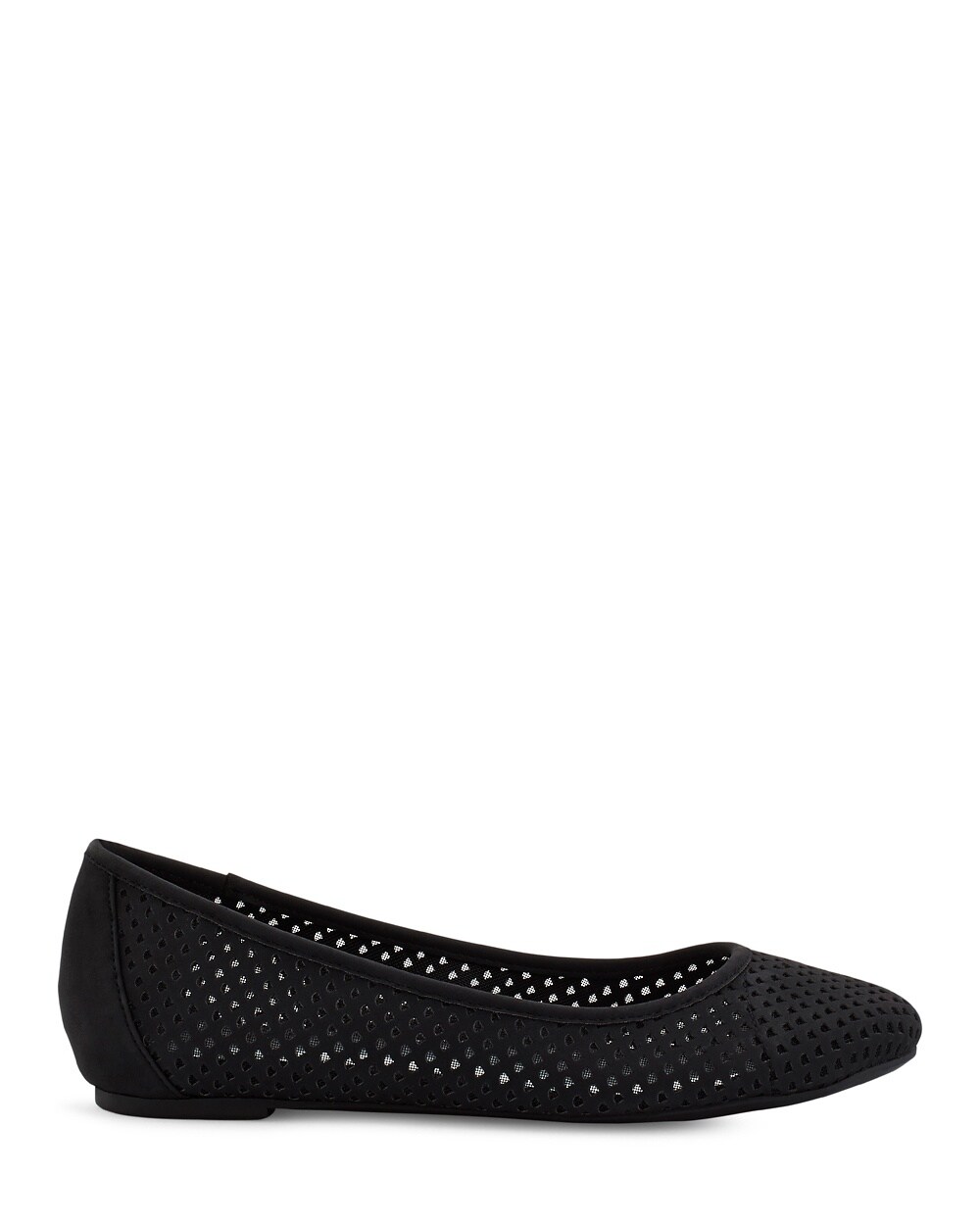 Perforated Black Flats