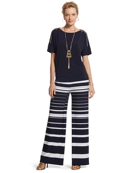 Knit Kit Ink-Striped Palazzo Pants