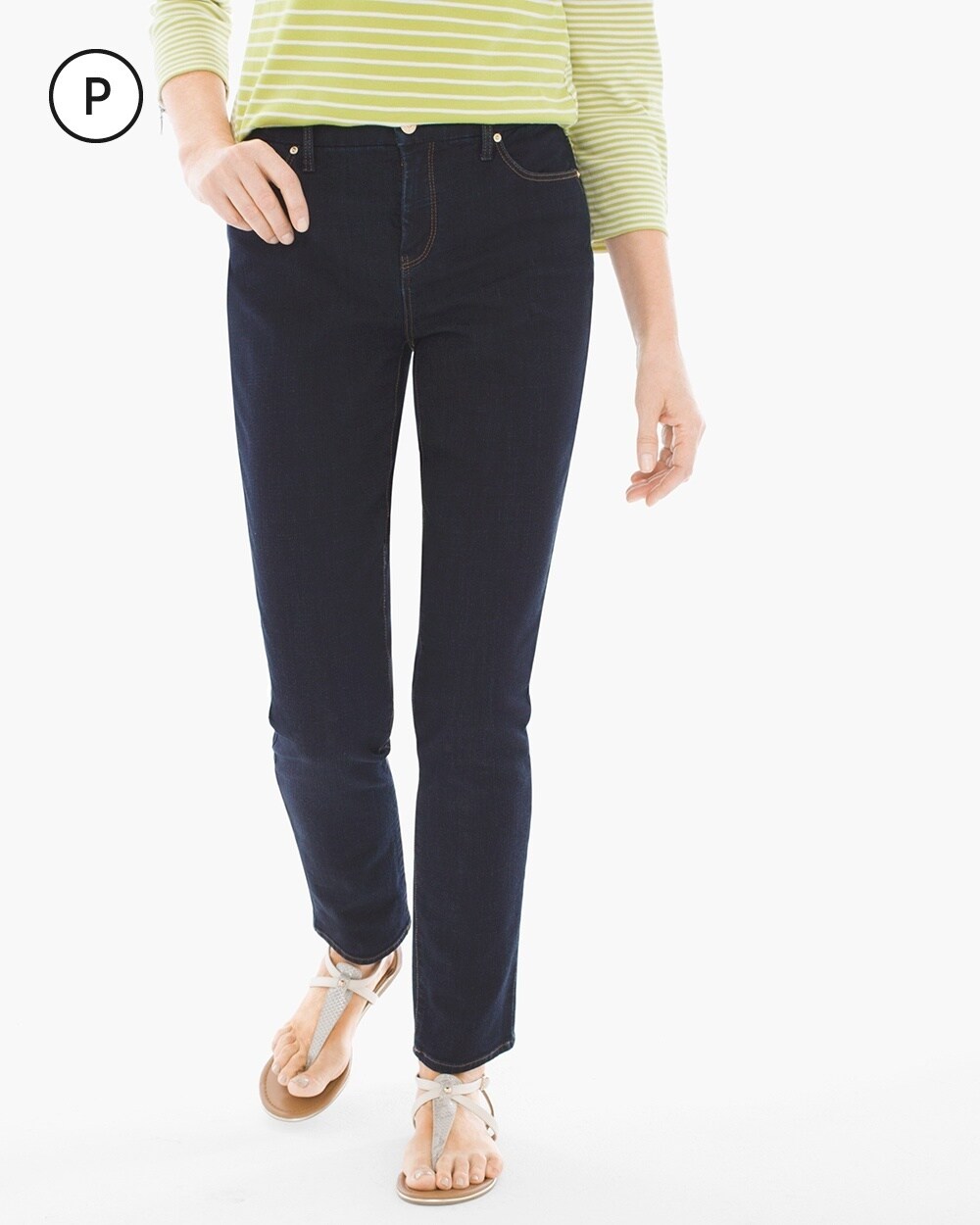 So Slimming Petite Girlfriend Ankle Jeans - Chico's