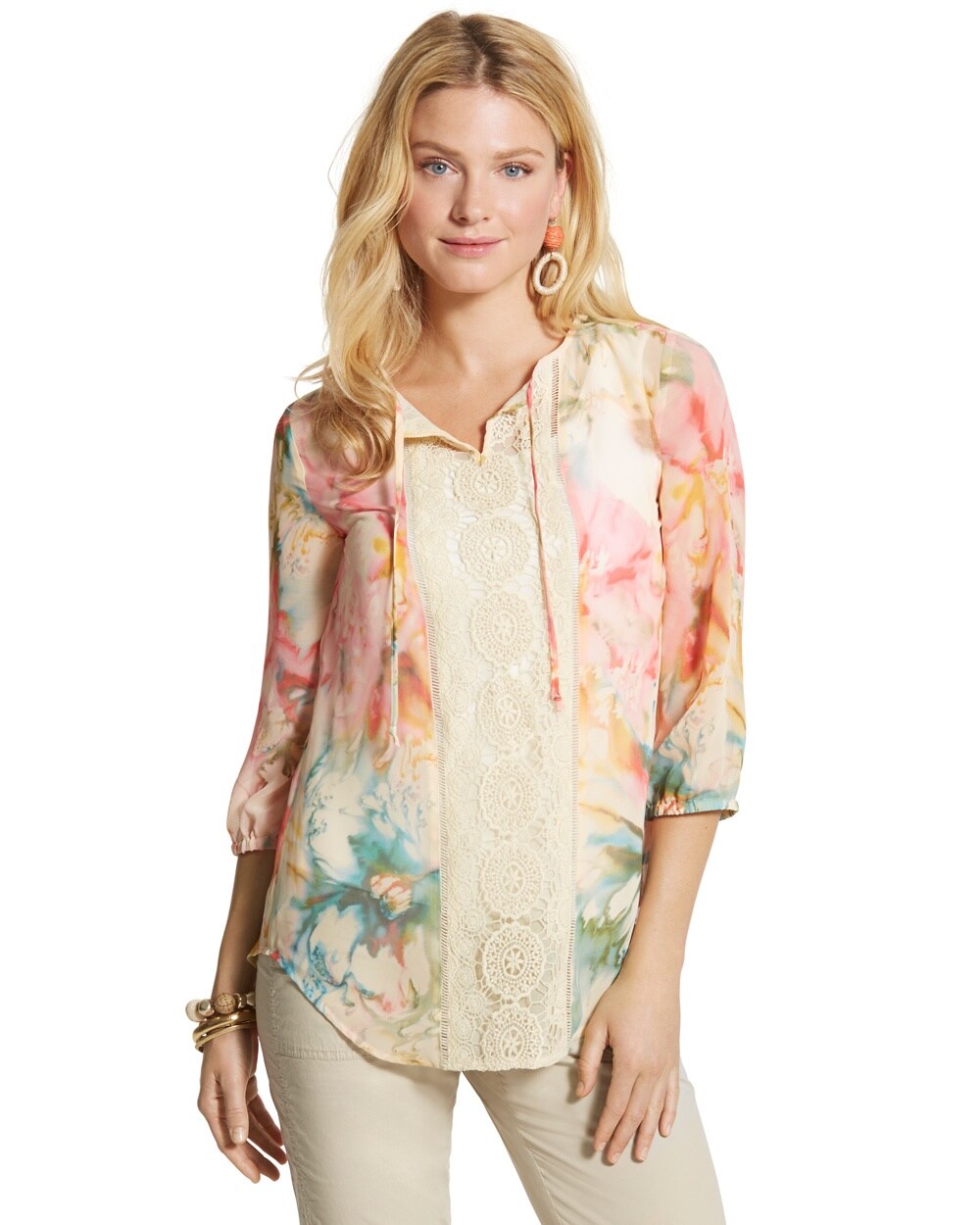 Diffused Floral Lynelle Top