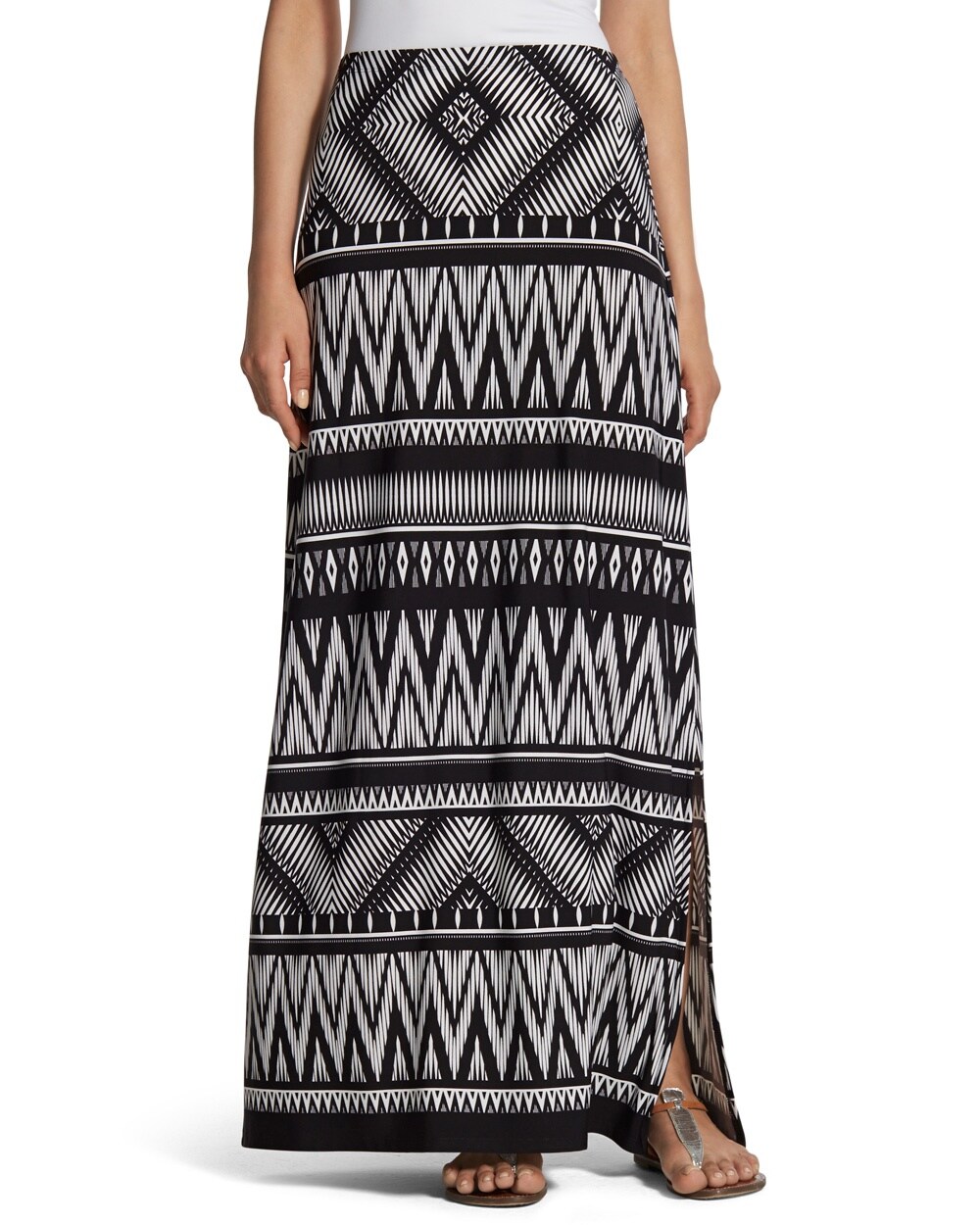 Knit Kit Tribal Chevron Maxi Skirt