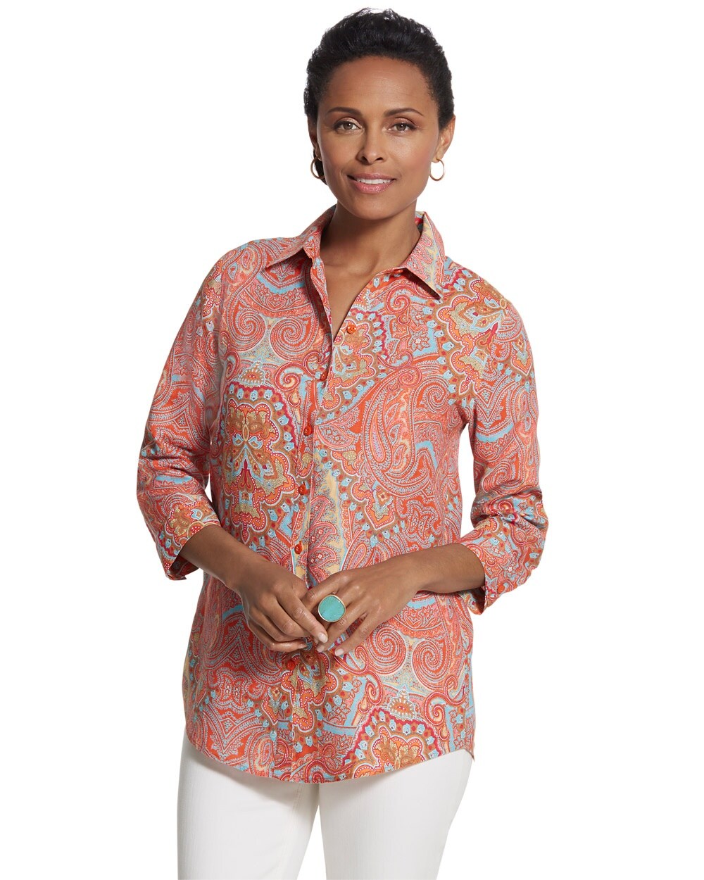 Effortless Linen Sina Button-Down Shirt