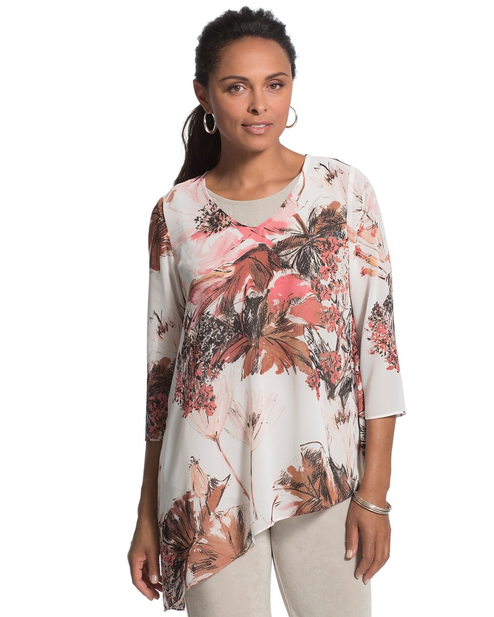 Travelers Collection Floral Top