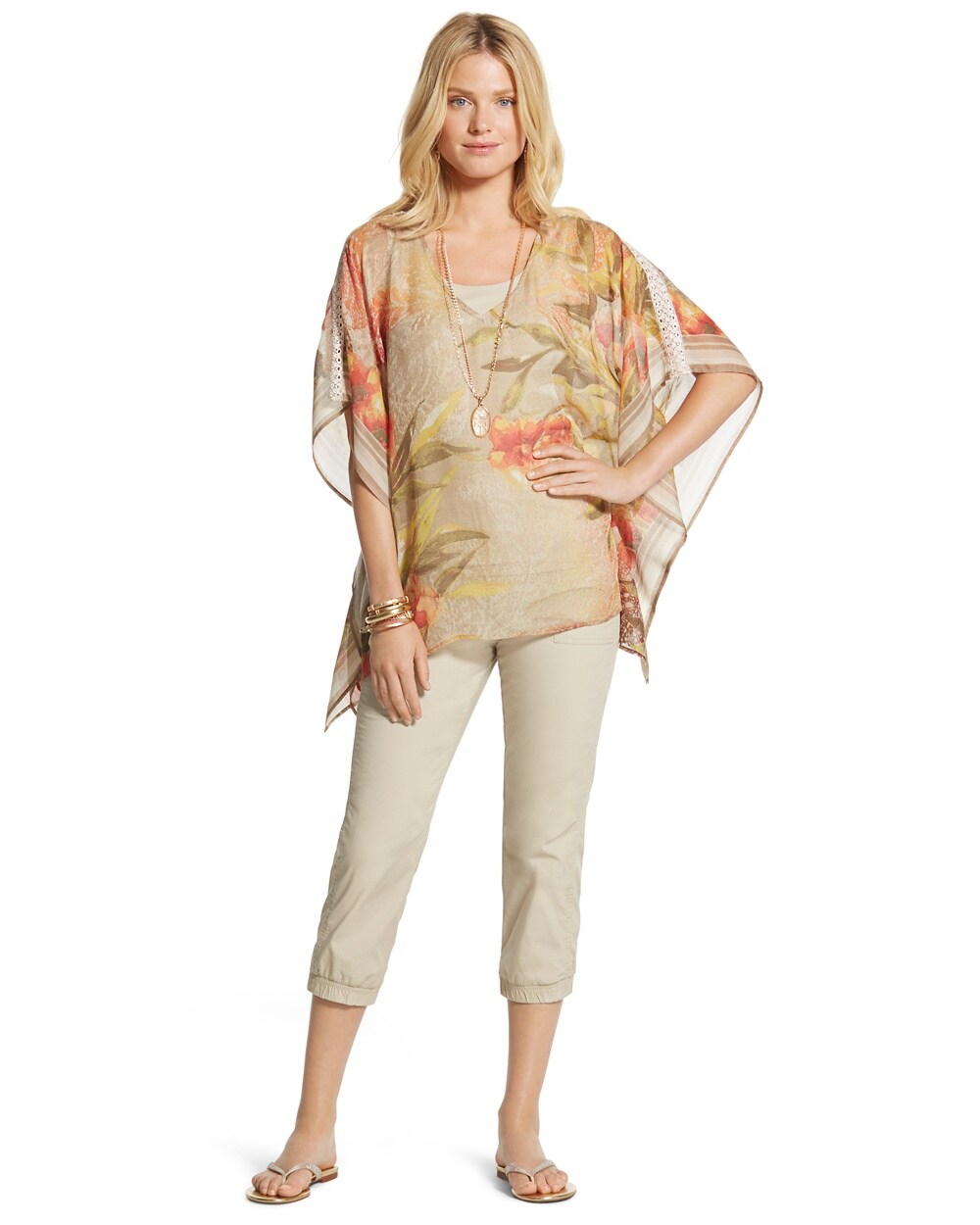 Floral Spring Poncho - Chicos