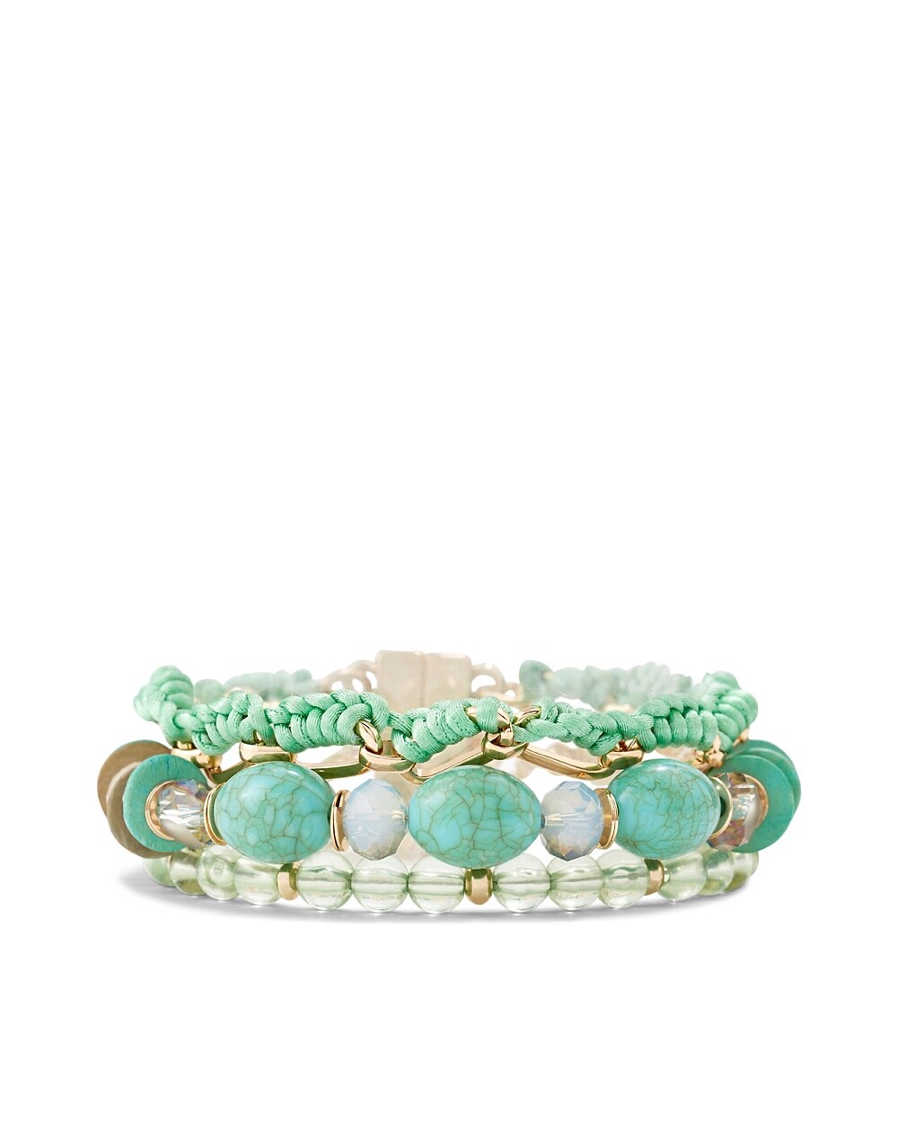 Hagen Mint Green Beaded Bracelet