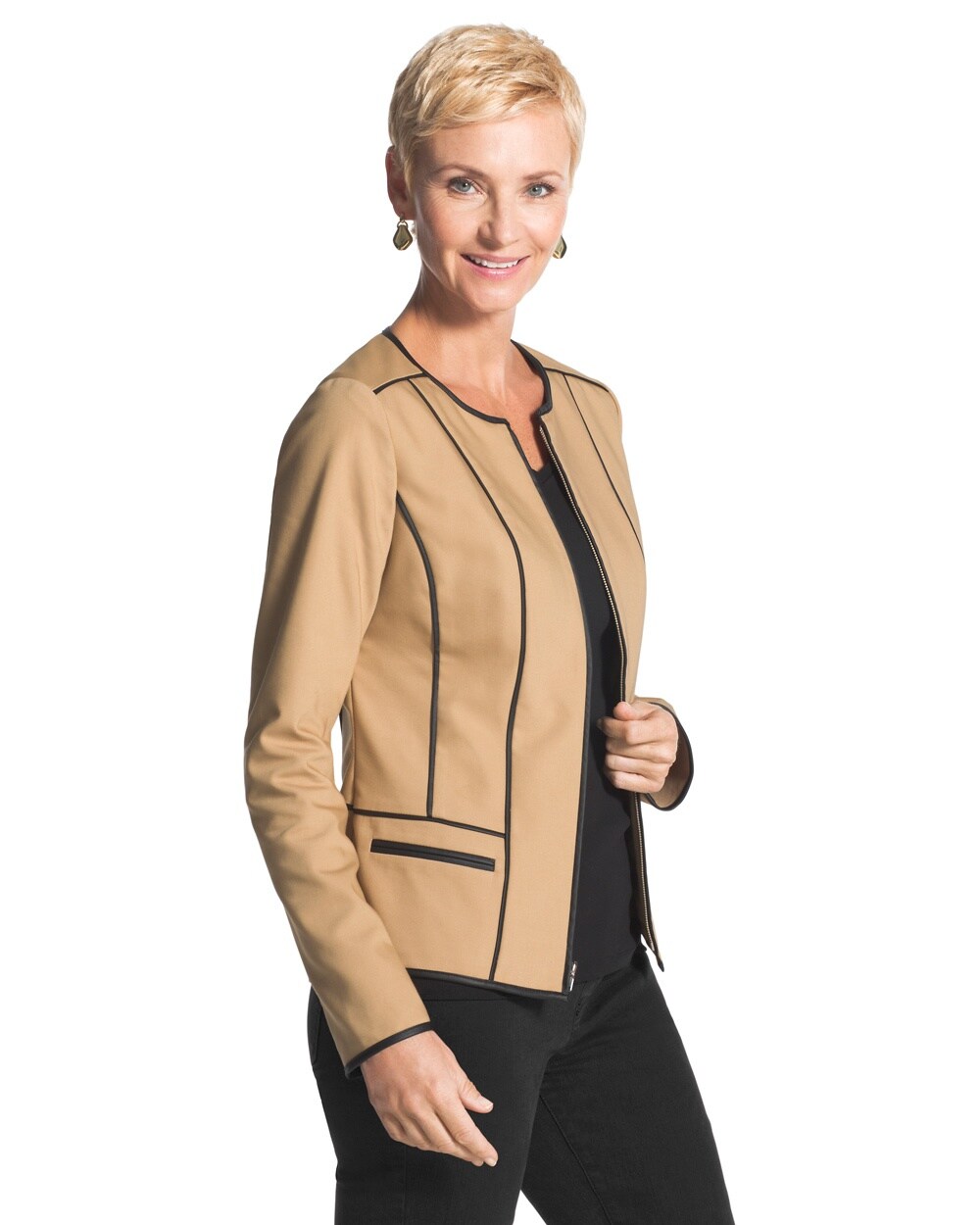 City Chic Sophisticated Seamed Jacket