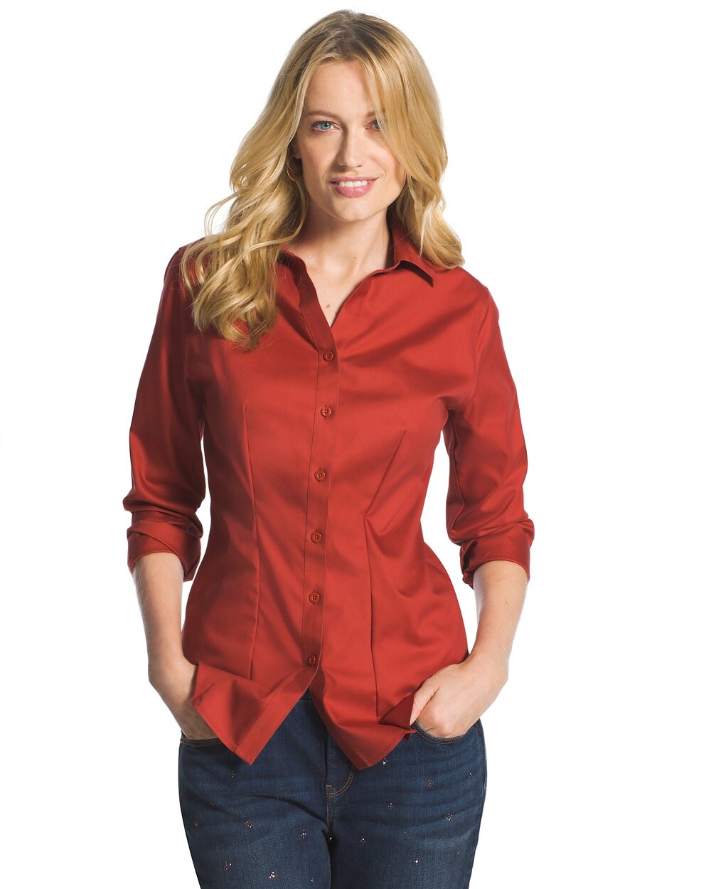Effortless Caroline Button-Down Shirt video preview image, click to start video