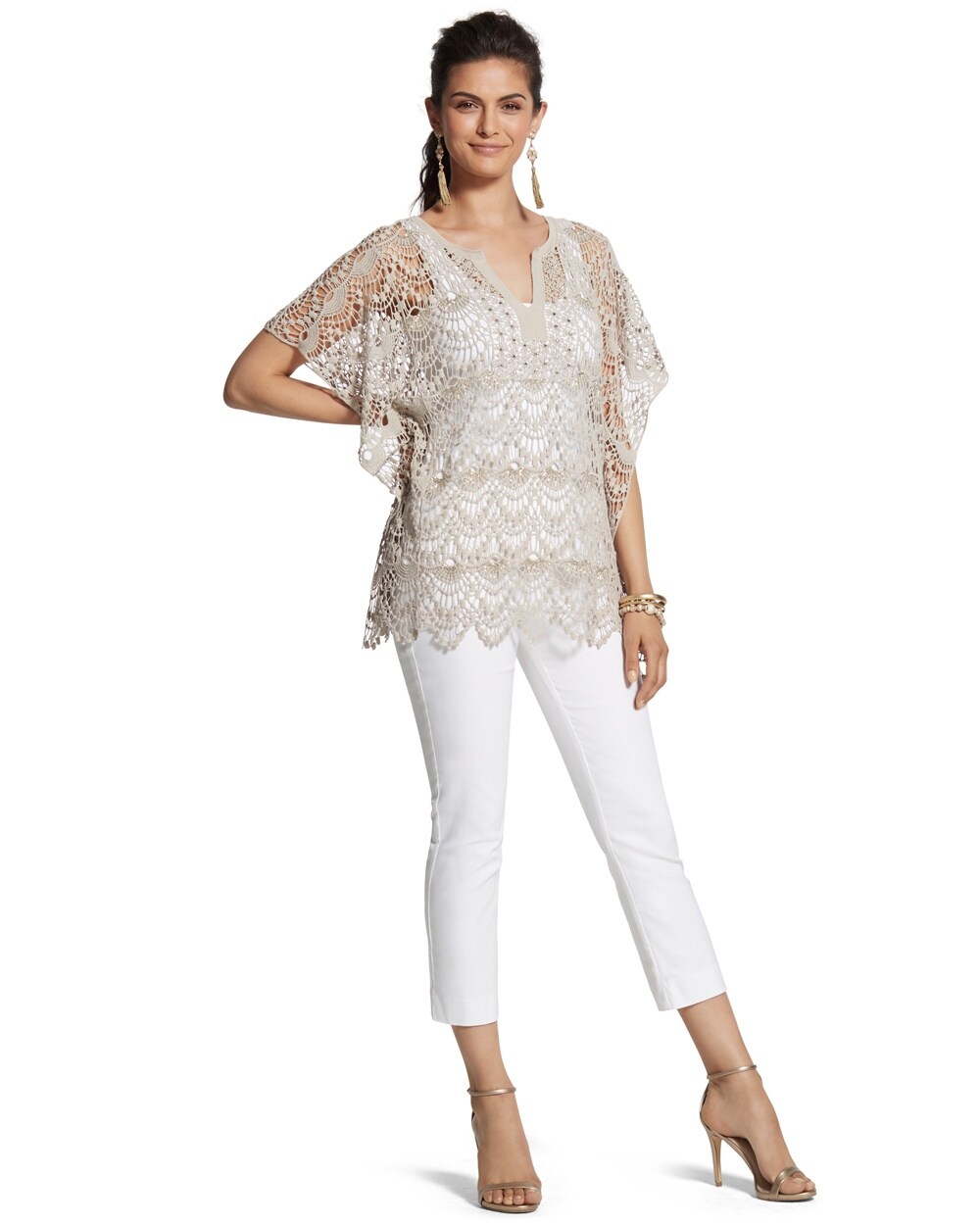 Bianca Lace Poncho - Chico's
