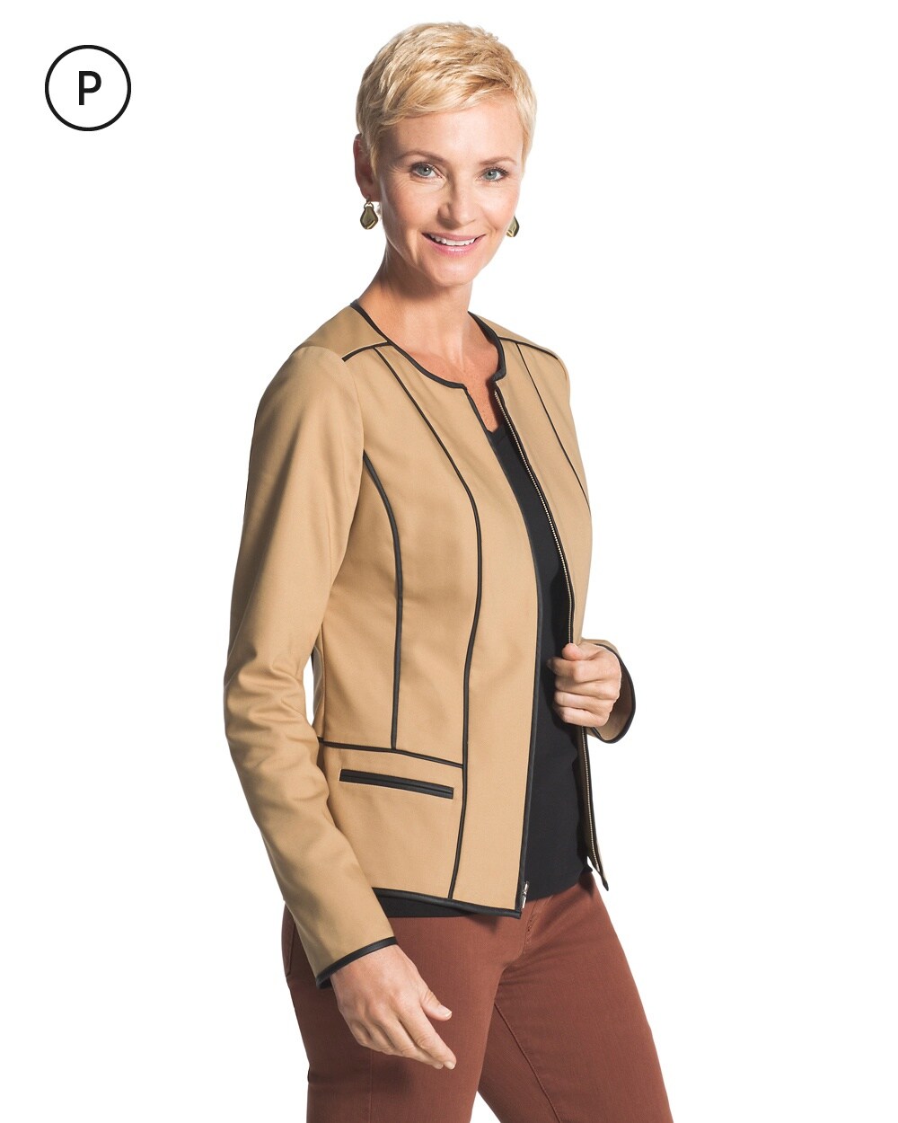 Petite City Chic Sophisticated Seamed Jacket