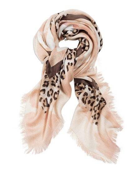 Banded Animal-Print Scarf - Women's New Clothing - Tops, Bottoms ...