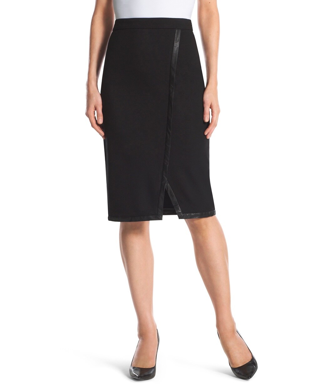 Side-Slit Black Skirt