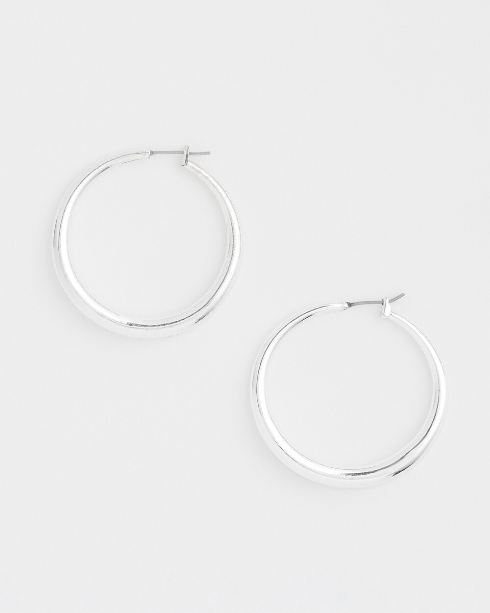 Cassie Silver-Tone Circle Earrings