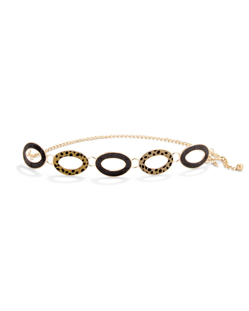 Aubree Oval-Link Chain Belt