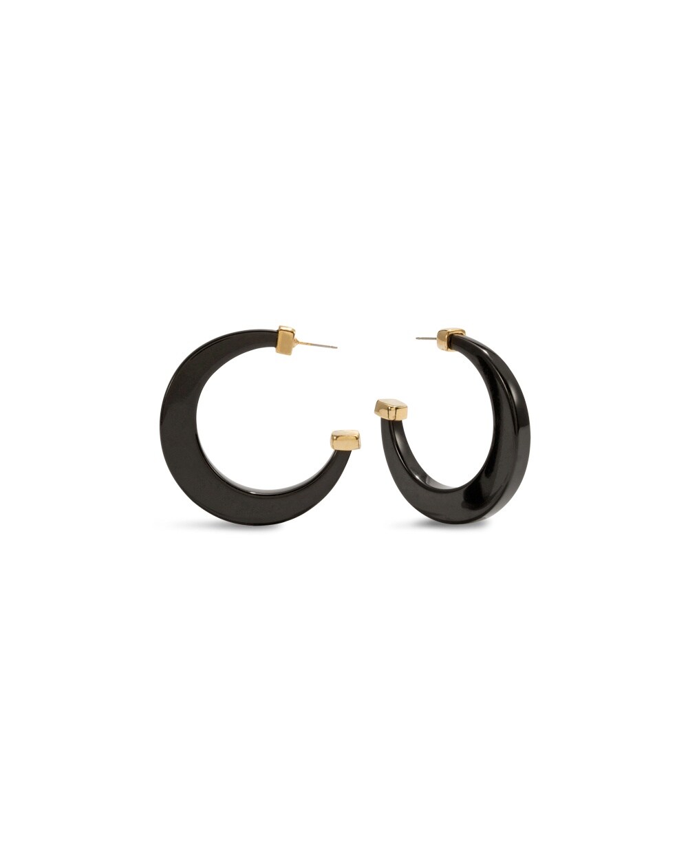 Odile Black Hoop Earrings