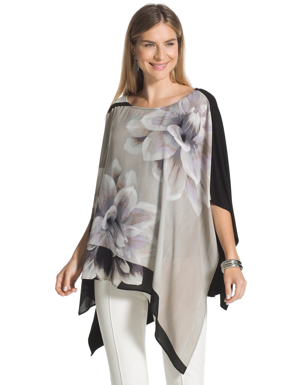 Alluring Floral Poncho
