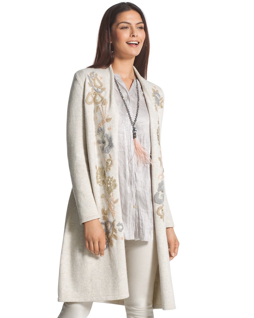 Sequin Embroidered Tracy Cardigan