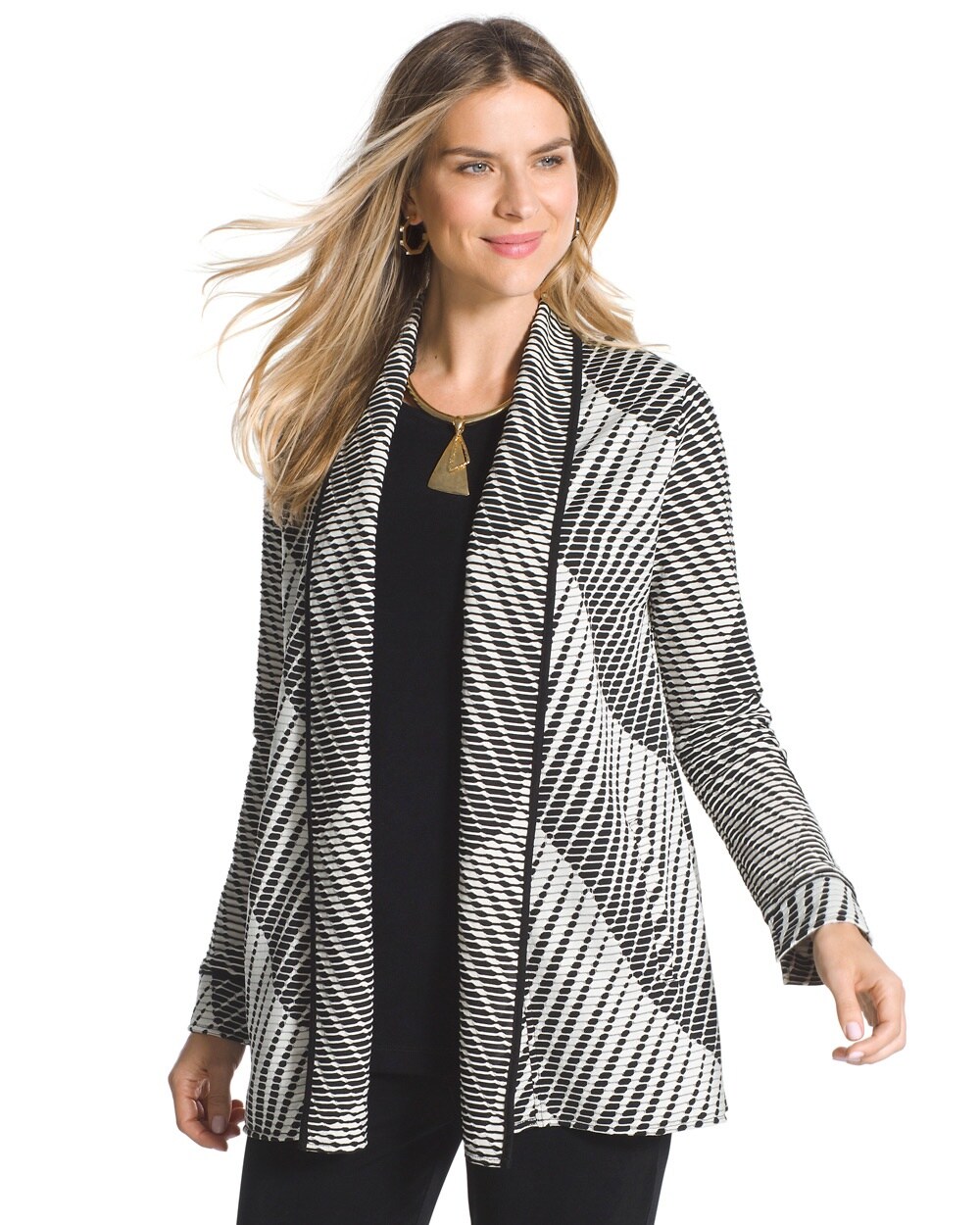 Travelers Collection Textured Jacquard Jacket