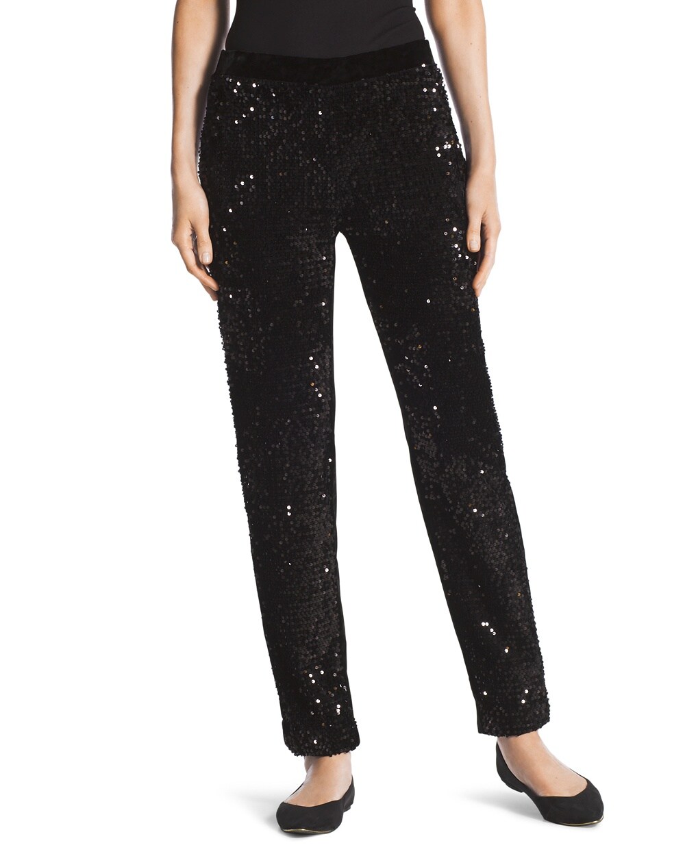 Sequin Tapered Ankle Pants
