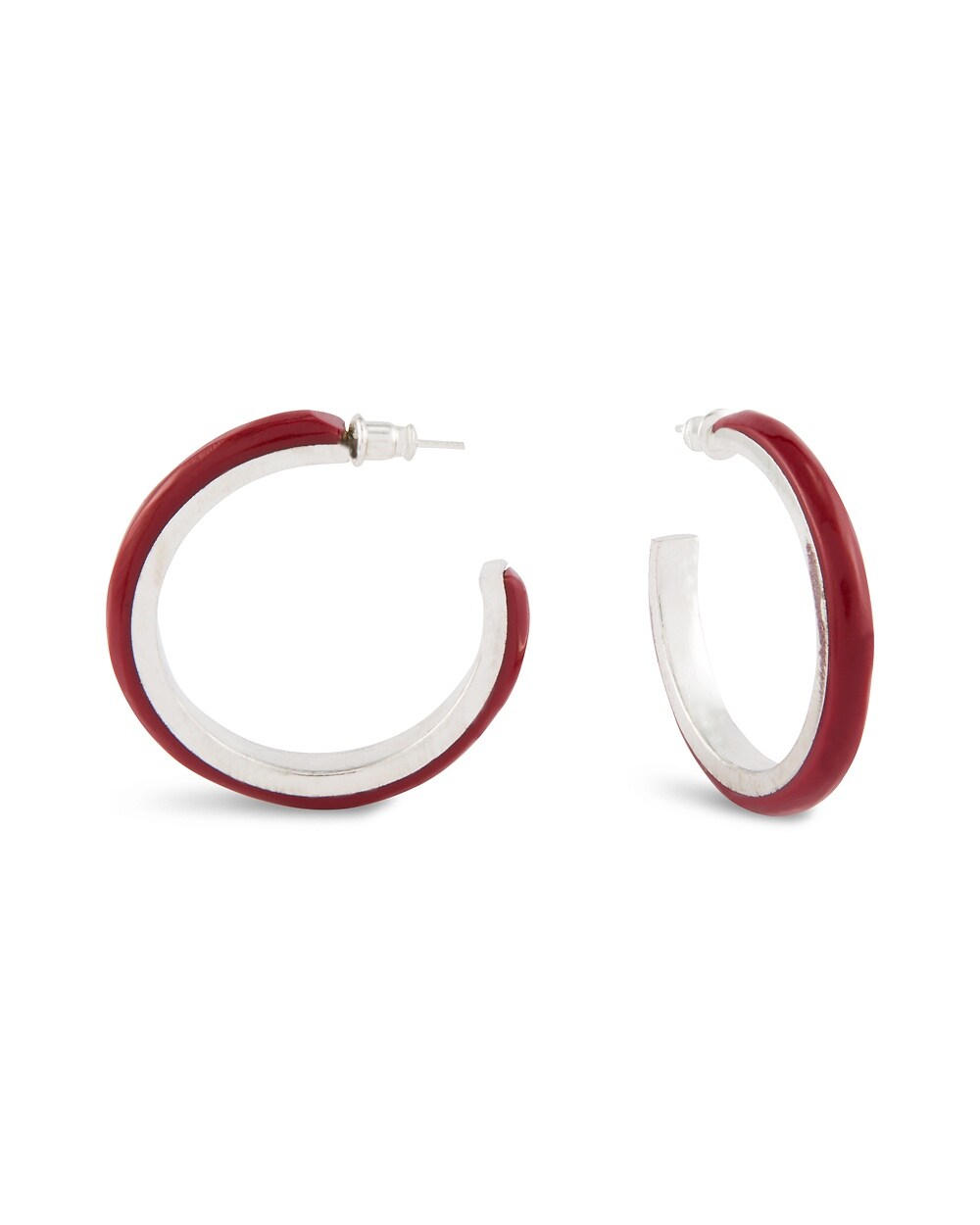 Niki Red Hoop Earrings
