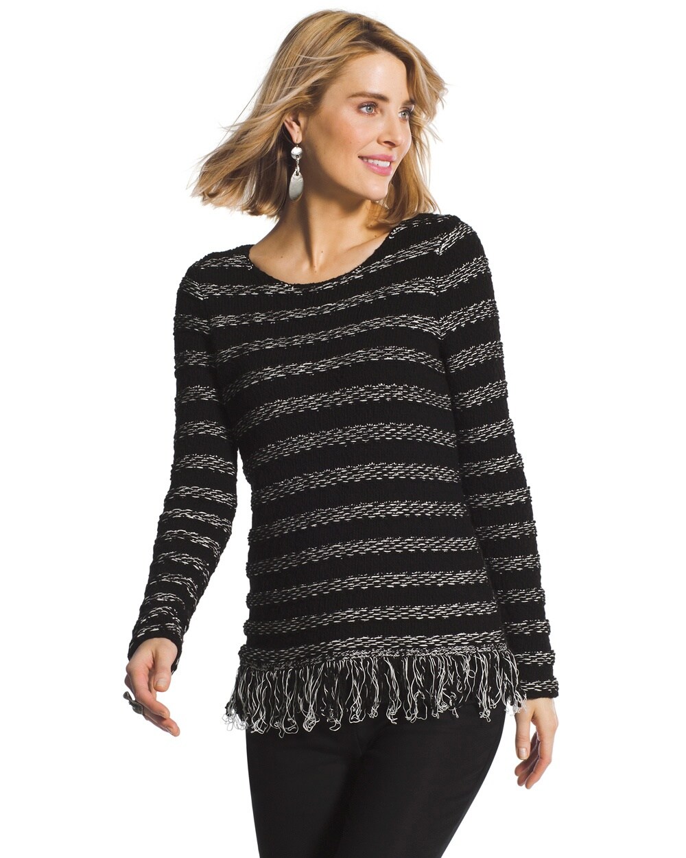 Striped Fringe Farrah Sweater
