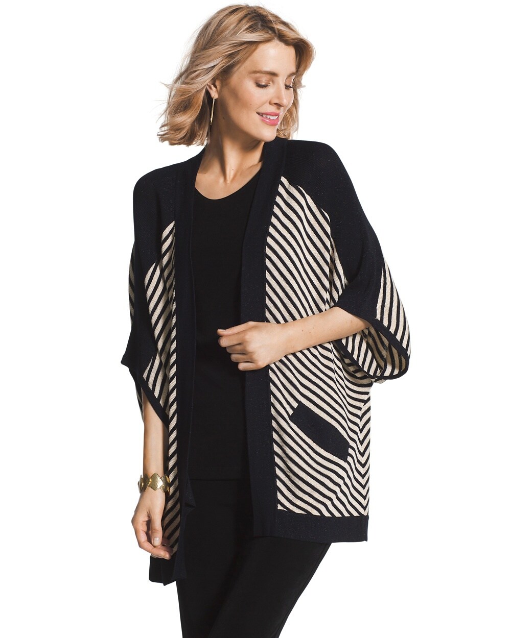 Travelers Collection Striped Cardigan