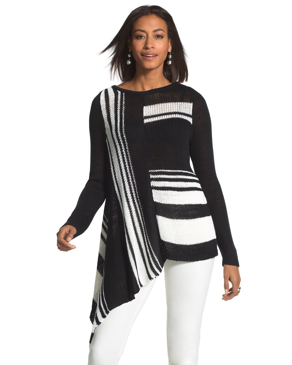 Pieced Stripe Sweater
